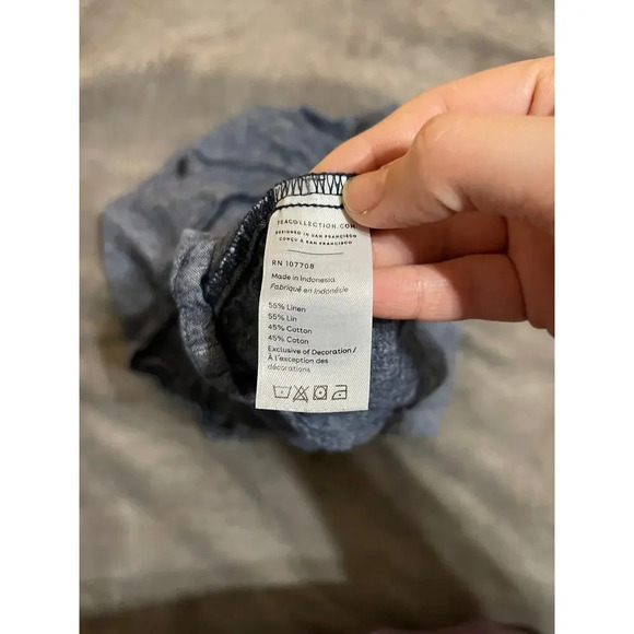 Tea Collection Size 18-24 M Baby Girl Denim Embroidered Floral Sleeveless Dress - Picture 7 of 8